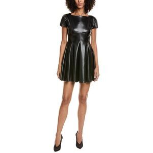 Amanda Uprichard Womens  Harper Mini Dress, Black